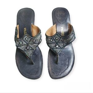 Matisse Beaded Leather Sandals Size 11‎